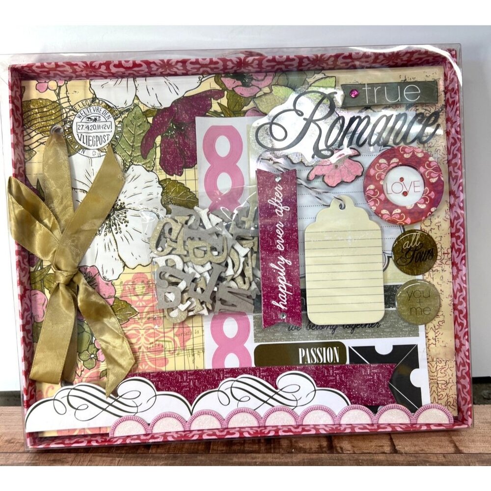 True Romance Scrapbook Layout Crafted With Vintage Romantic Embellishments